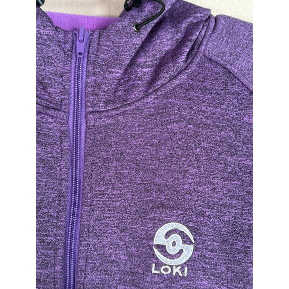 Loki Gear Women's Full Zip Hoodie Jacket Stealth Cuff in Heathered Purple - Picture 3 of 16